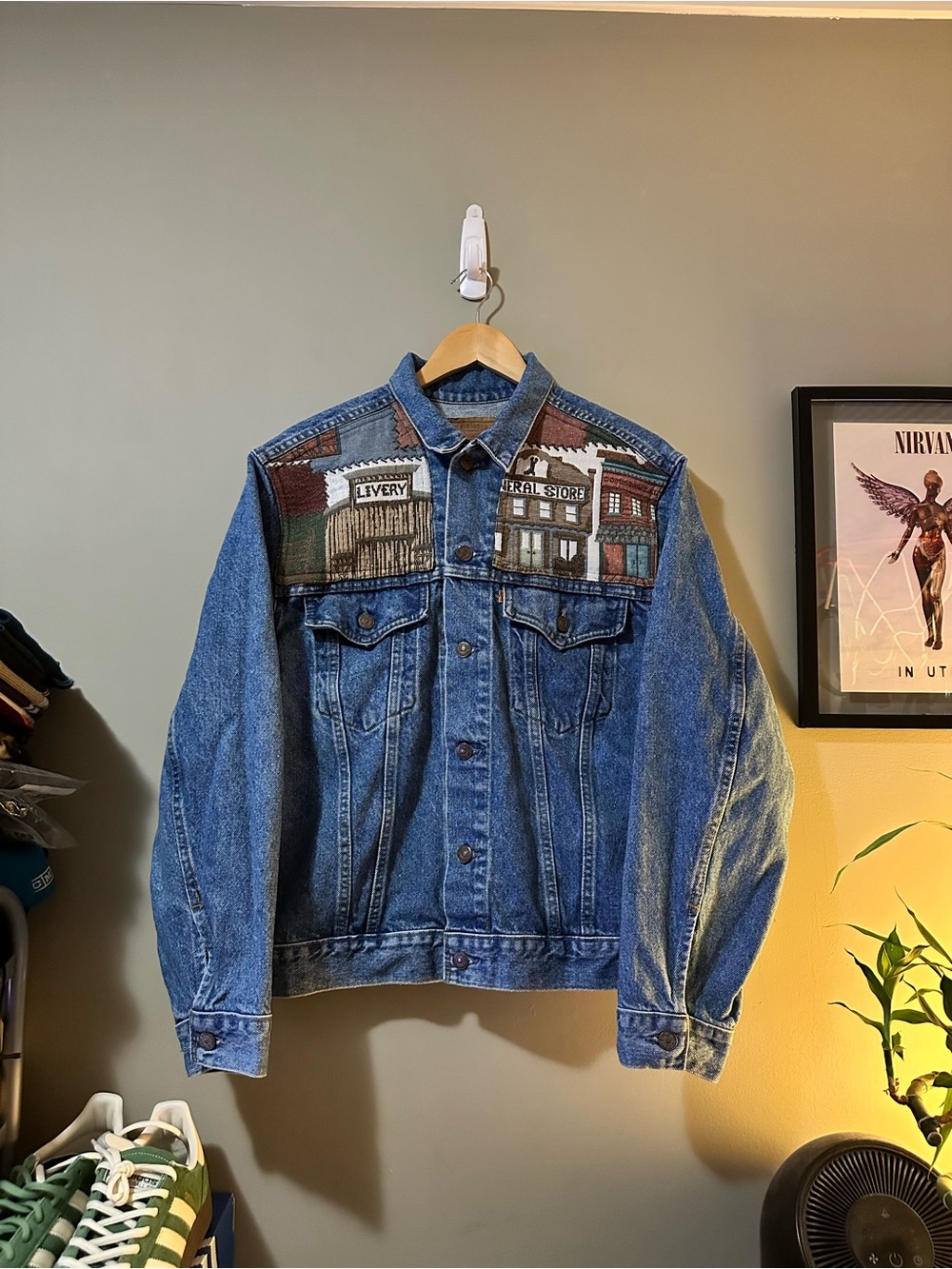 Customized Vintage Levi's Blue Denim Jacket
